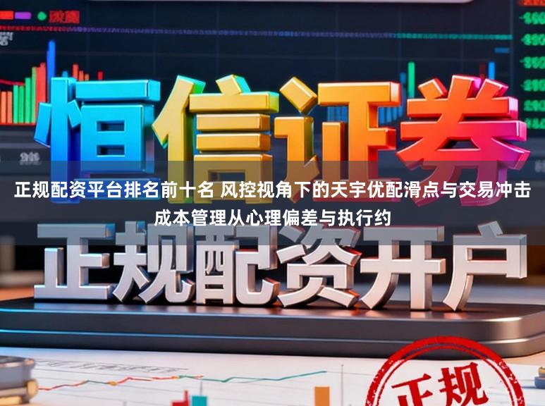 正规配资平台排名前十名 风控视角下的天宇优配滑点与交易冲击成本管理从心理偏差与执行约