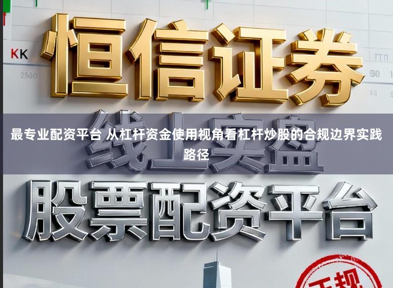 最专业配资平台 从杠杆资金使用视角看杠杆炒股的合规边界实践路径